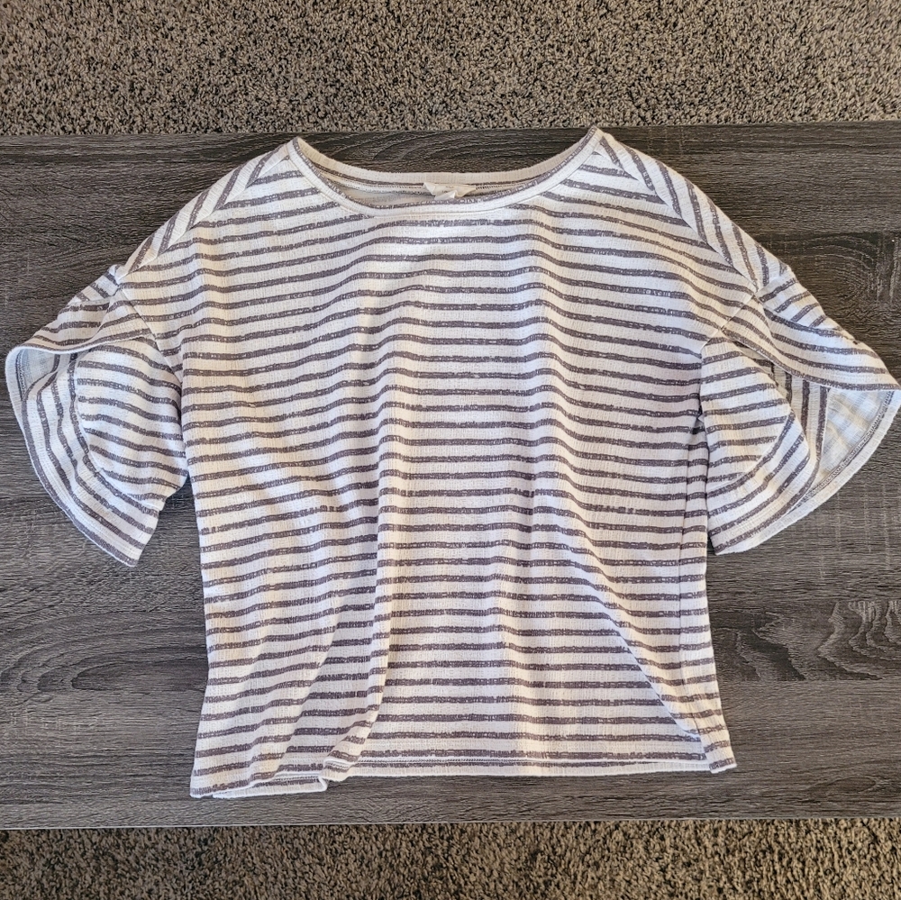 LOFT Lounge Ruffle Sleeve Top